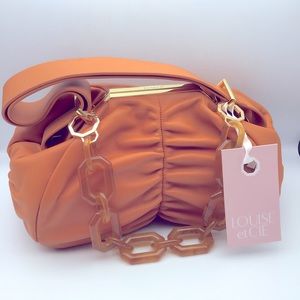 Louise Et Cie Bag Elis Clutch Chai Spice Leather NWT and Dust Cover Bag